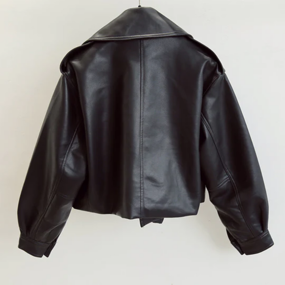 WW | Kurze Damenjacke Eine Lässige Lederjacke Für Damen