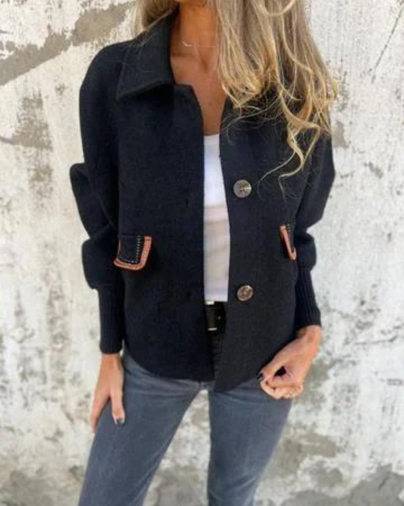 WW | Lässige Revers Einreiher Jacke