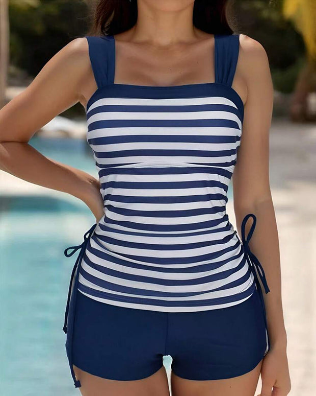 WW | Tankini Split-Gestrichelte Boxer