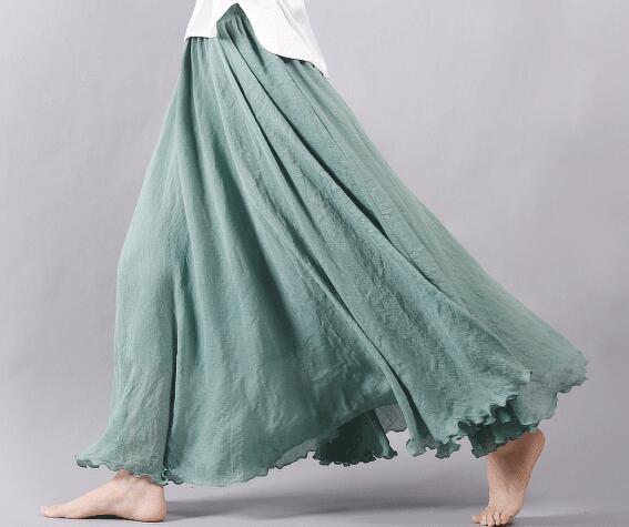 WW | Lässig fallender Boho Maxi Rock für Damen