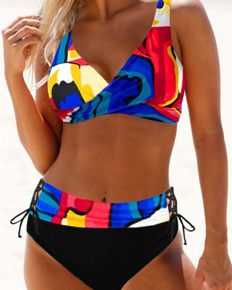 WW | Bunter Bikini Badeanzug
