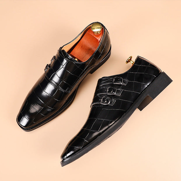 WW | Krokodilleder Elegante Schuhe Mit Dreifacher Schnalle