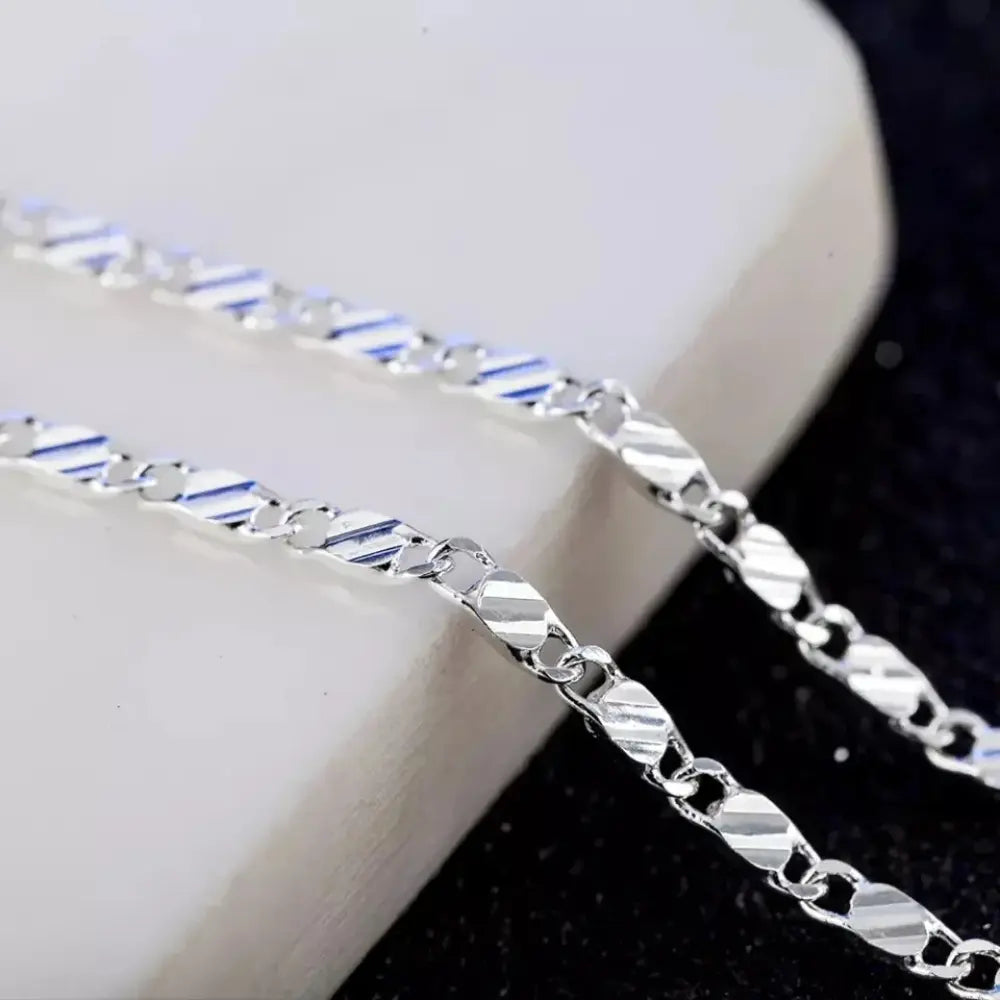 WW | 18k Goldene Kette 2mm 925 Sterling Silberkette
