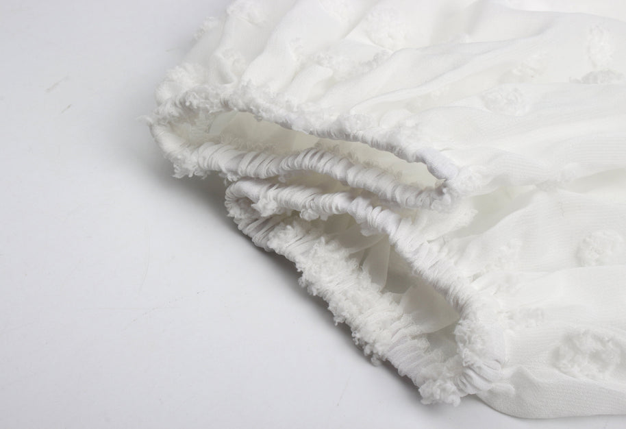 WW | Off Shoulder Laterne Langärmeliges Rüschentop