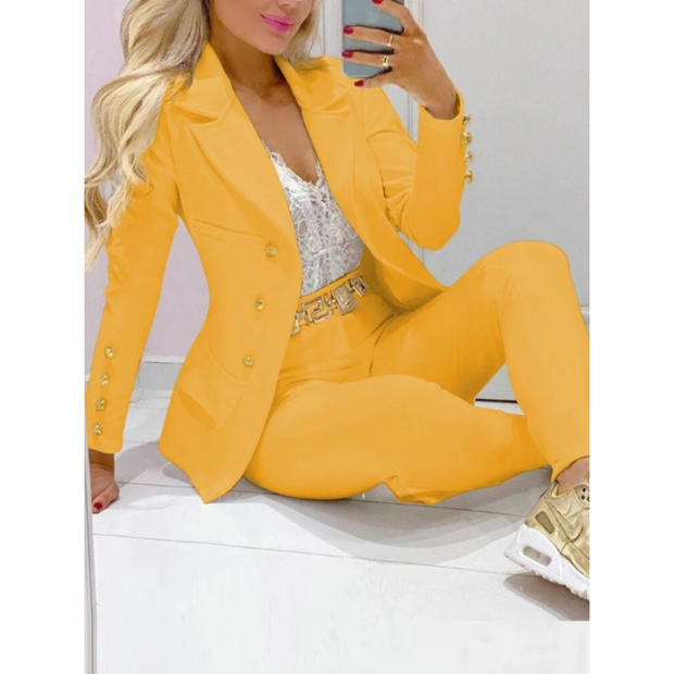 WW – Set aus Blazer und Hose mit großem Kragen