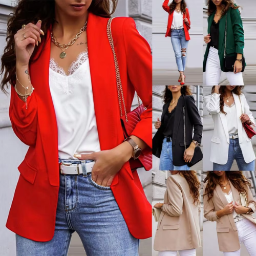 WW | Stilvolle Damen Blazer mit Einzelknopfverschluss Ideal für Die Arbeit
