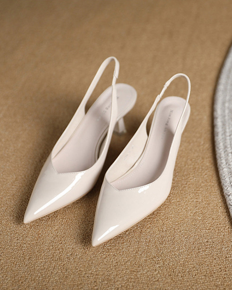 WW | Einfarbige, Temperamentvolle High Heels mit Spitzer Zehenpartie