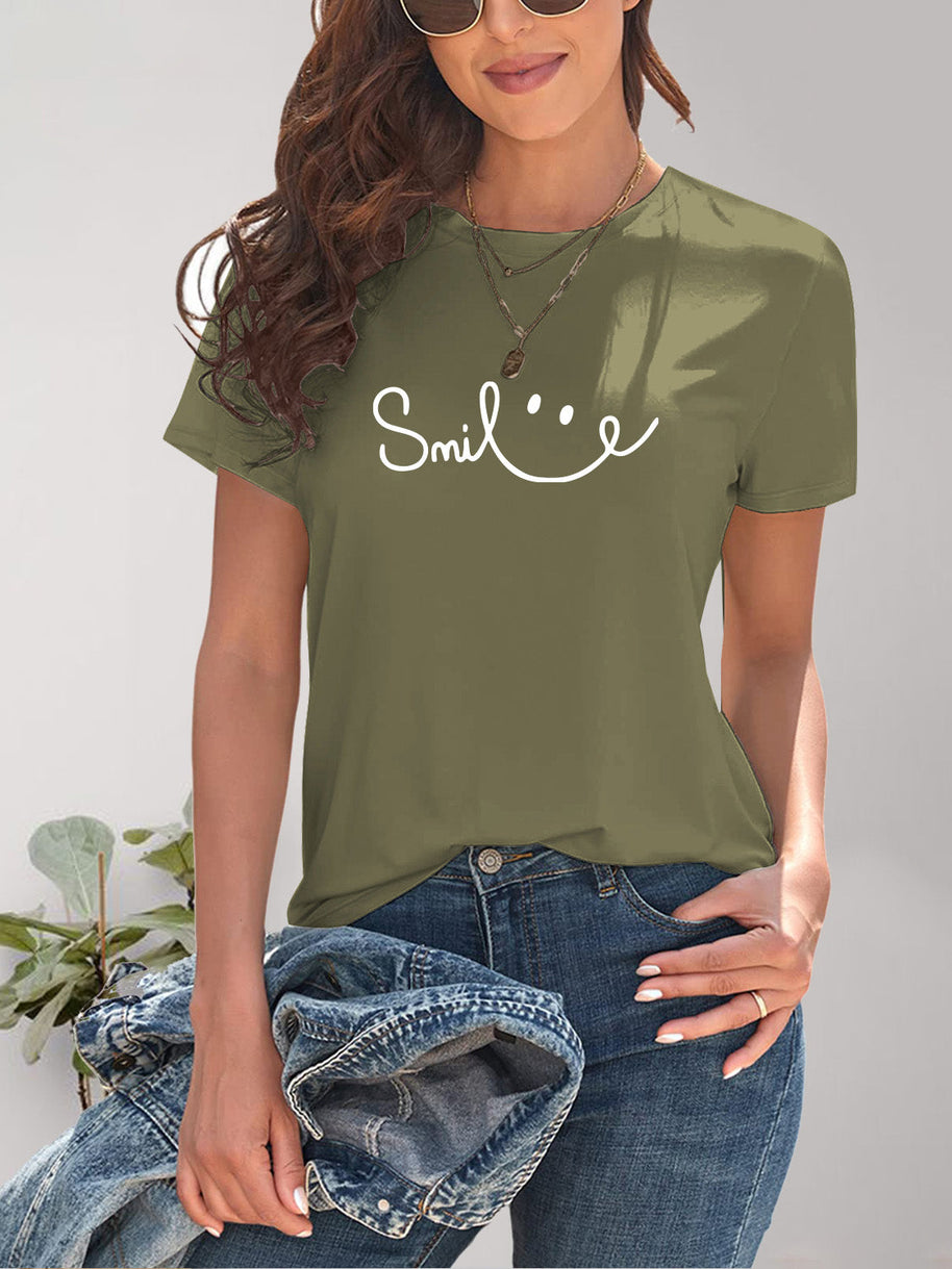 WW | Smile Rundhals Kurzarm T-Shirt