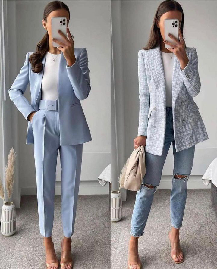 WW | Blazer - Damen - Stilvolles Set aus Hochwertigem Stoff mit Perfektem Sitz
