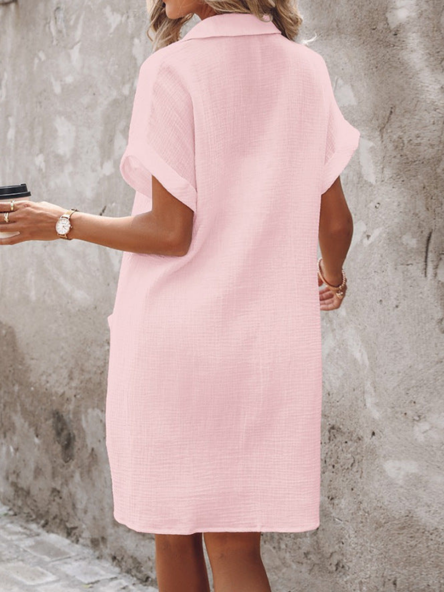 WW | Schick Casual Stil Leinenkleid