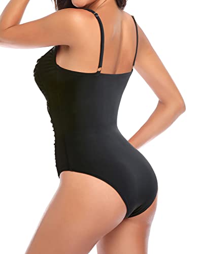 WW | V-Ausschnitt Bauch Kontrolle Badeanzug Damen Slimming Einteiliger Badeanzug