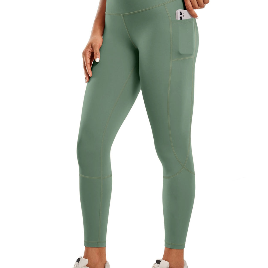 WW | Schnell Trocknende Damen Yogalegging Mit Hohem Bund Und Tasche
