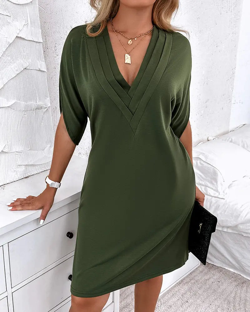 WW | Damen V-Ausschnitt-Kleid
