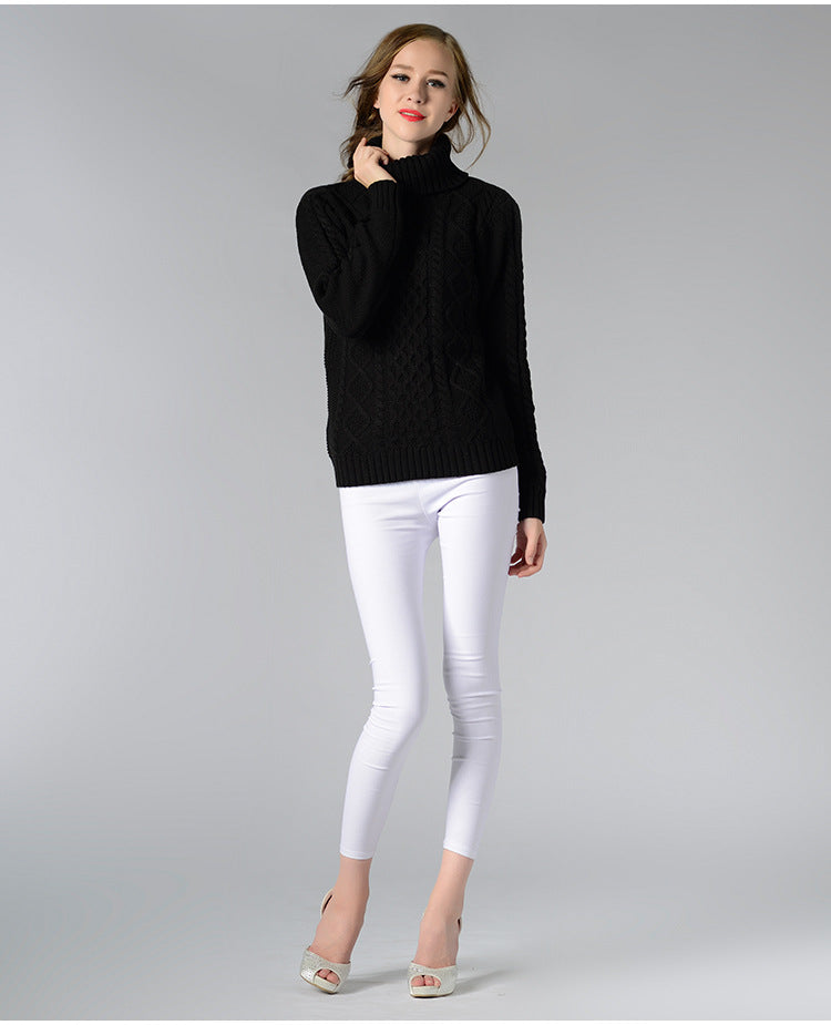 Celina™ - Damen Rollkragenpullover mit langen Ärmeln und Kabelstrick