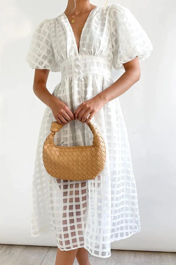 WW | Midikleid mit Puffärmeln