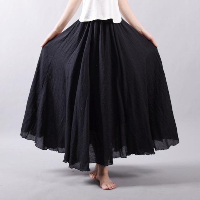 WW | Lässig fallender Boho Maxi Rock für Damen