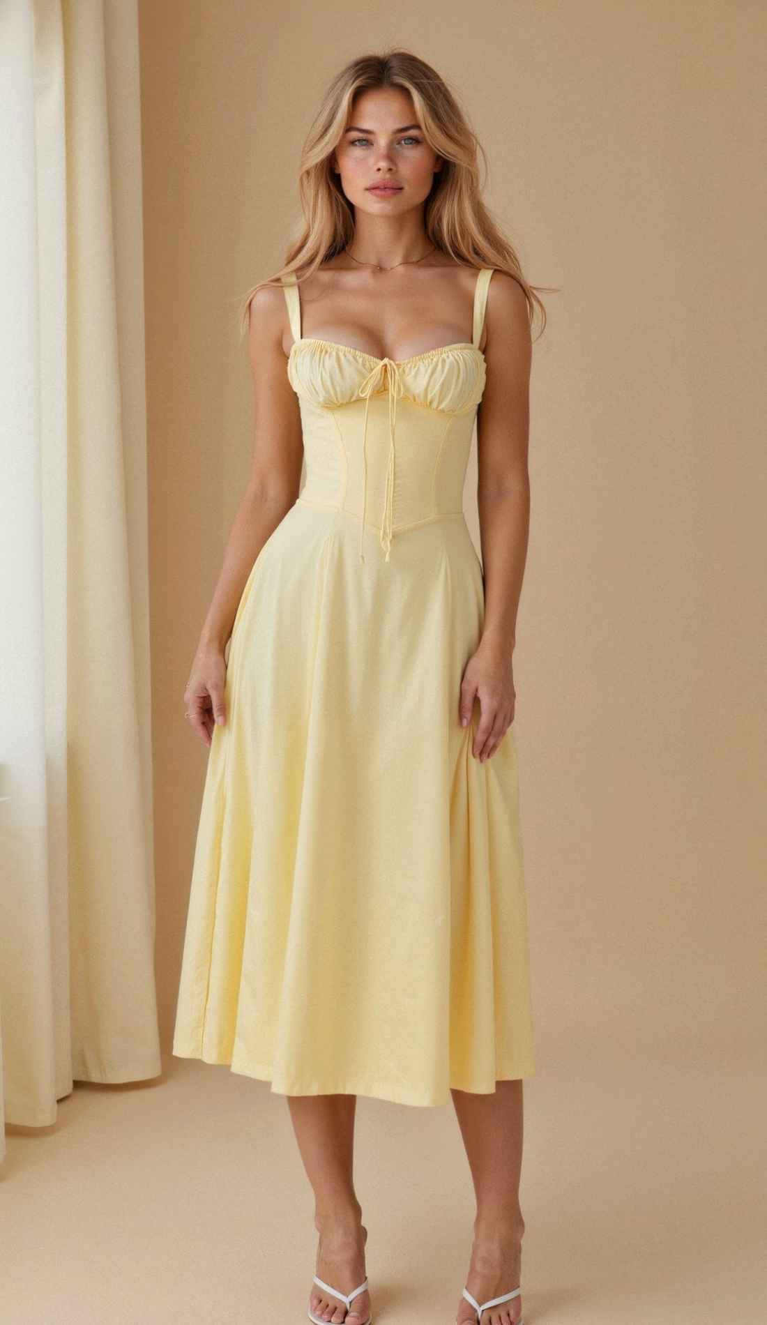 WW | Blumen Kleid für Frauen Midi
