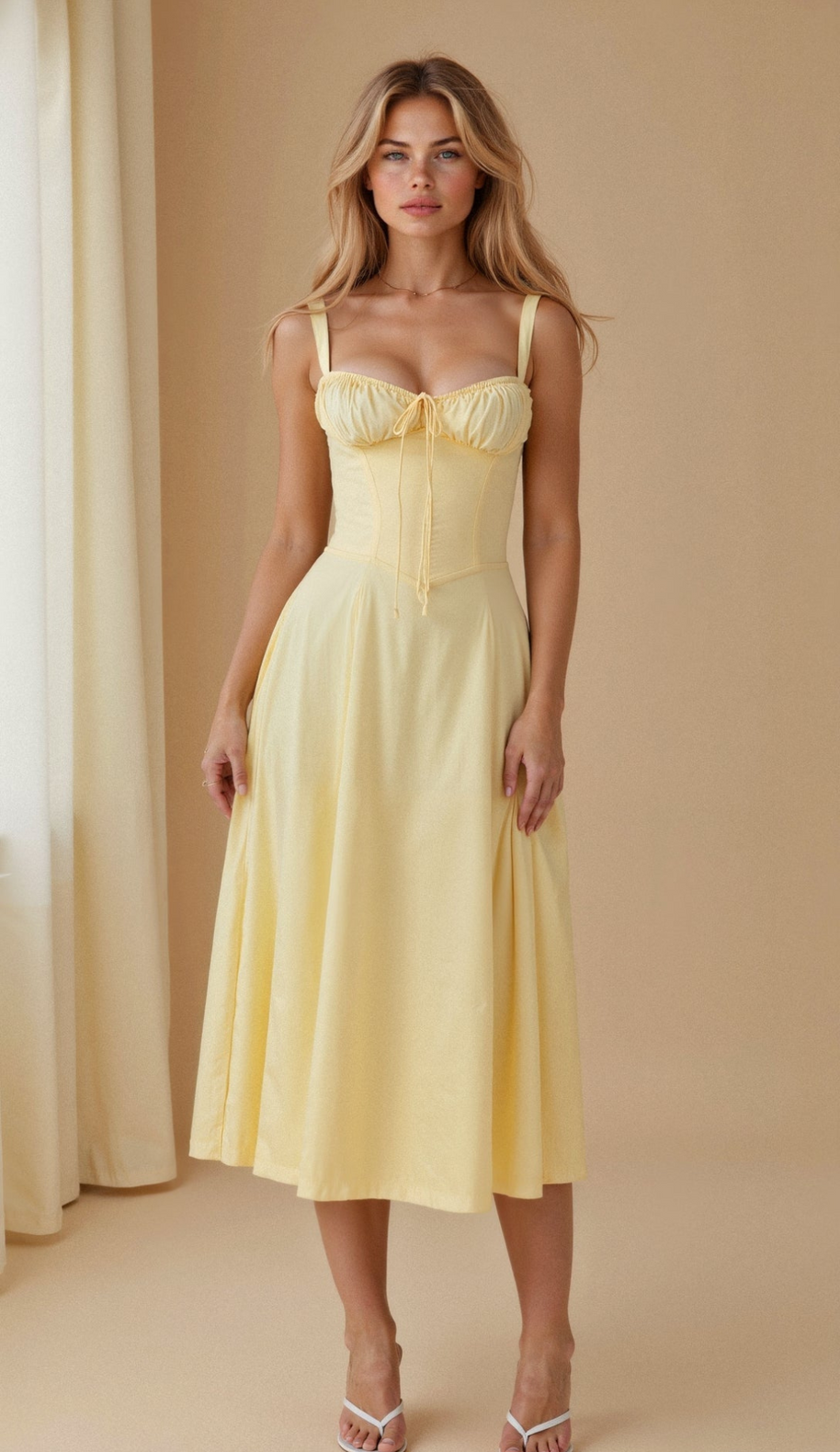 WW | Blumen Kleid für Frauen Midi