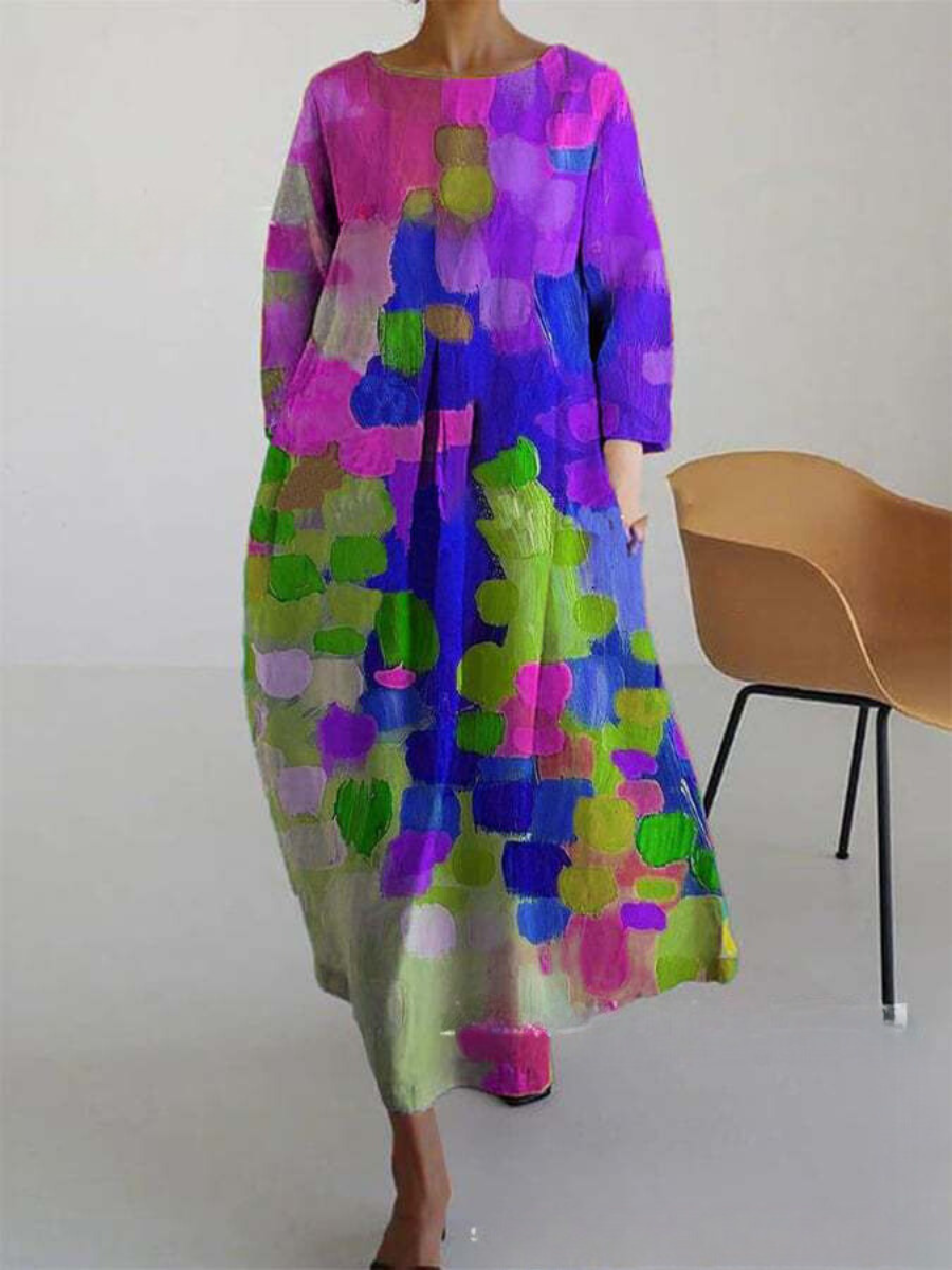 WW | Elegante Farbenfrohe Sommer Maxi Kleid