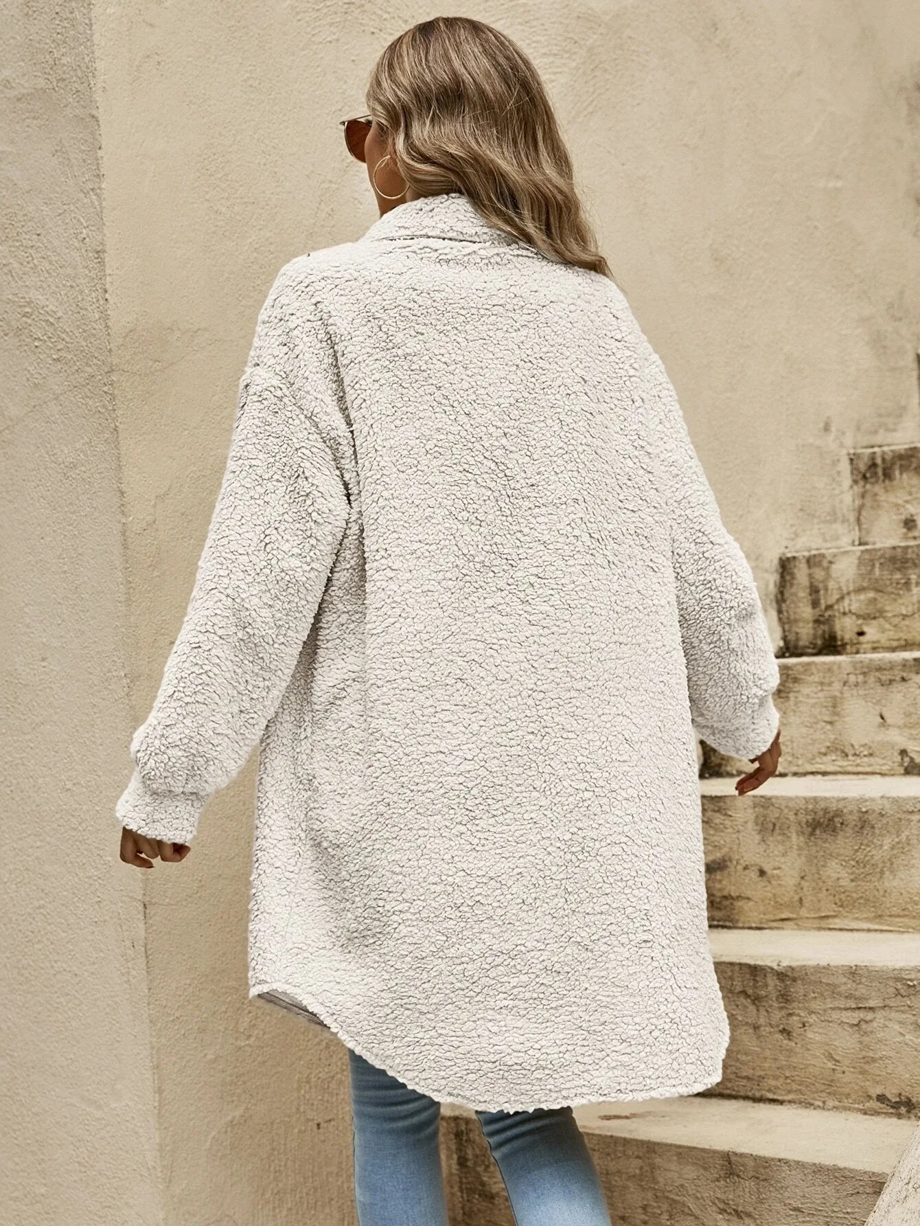 WW | Teddyjacke - bequeme lange Damenjacke