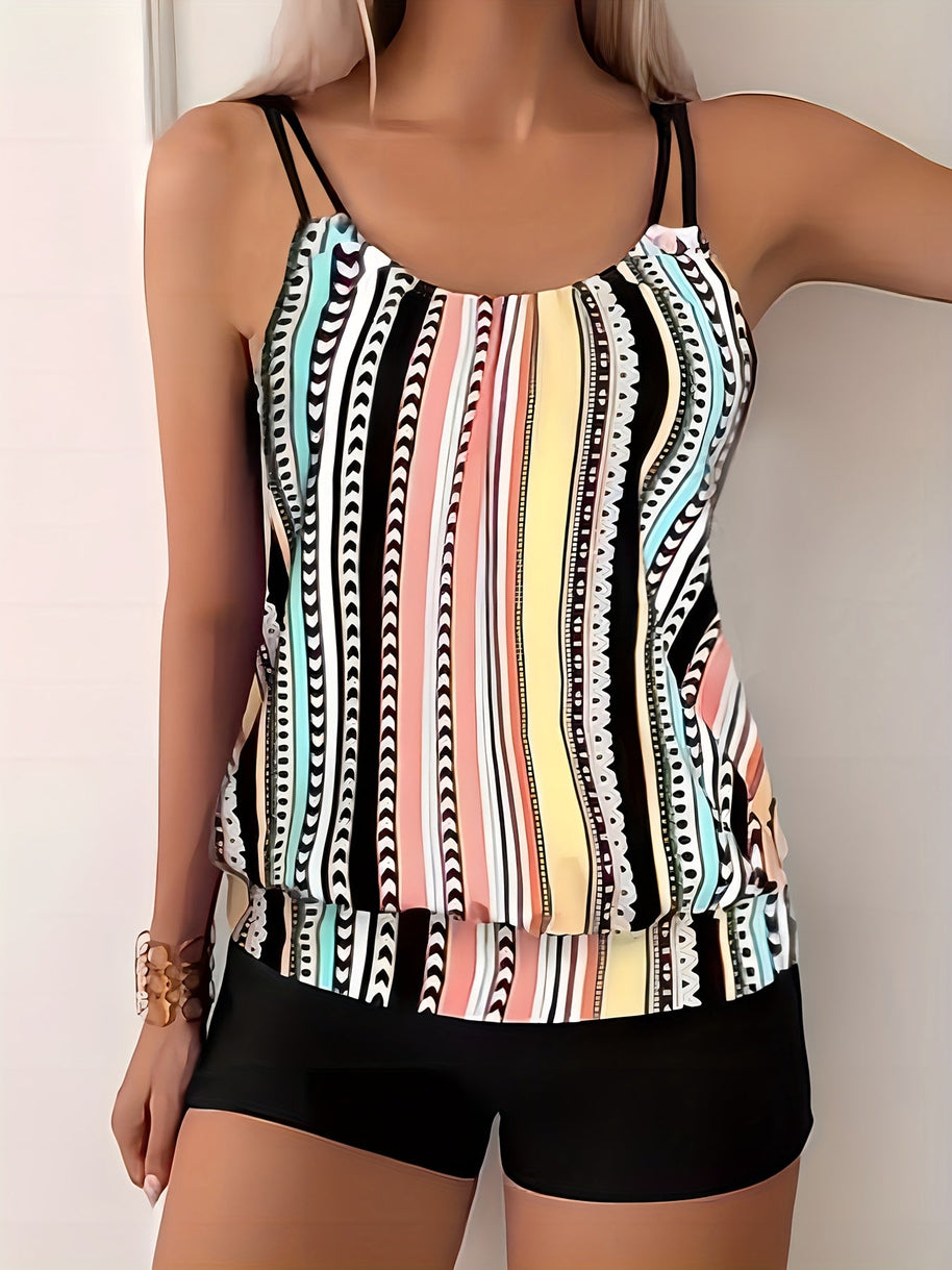 WW | Tankini-Set mit Streifen und Punkten