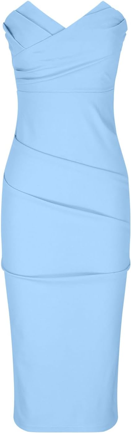 Magner™ – Trägerloses Midi Partykleid mit Rückenschlitz, Elegantes Cocktailkleid für Abend & Events