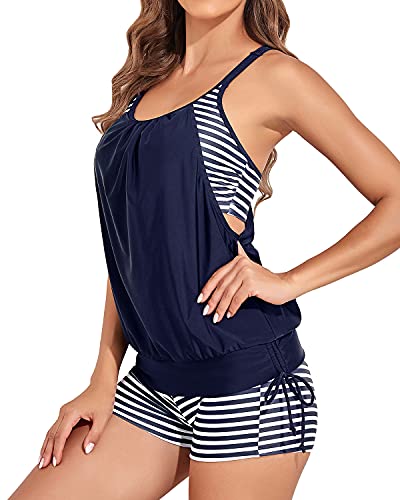 WW | 2 Teiliger Tummy Control Tankini Badeanzug Für Damen Mit Boyshorts