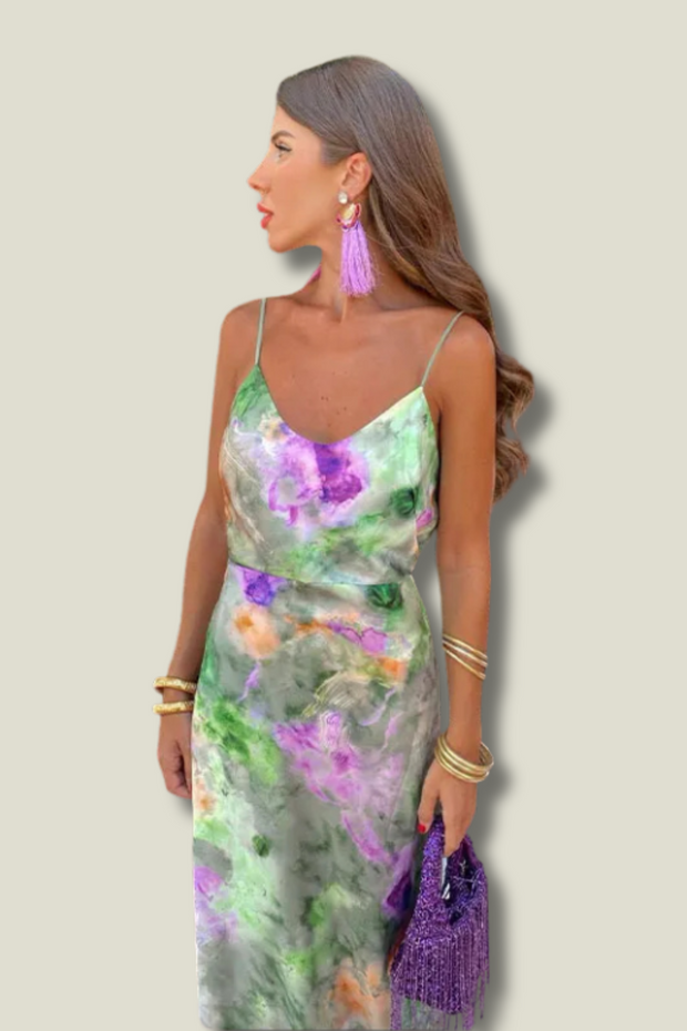 WW | Elegantes Korsett Maxi Kleid Mit Abnehmbarem Schal