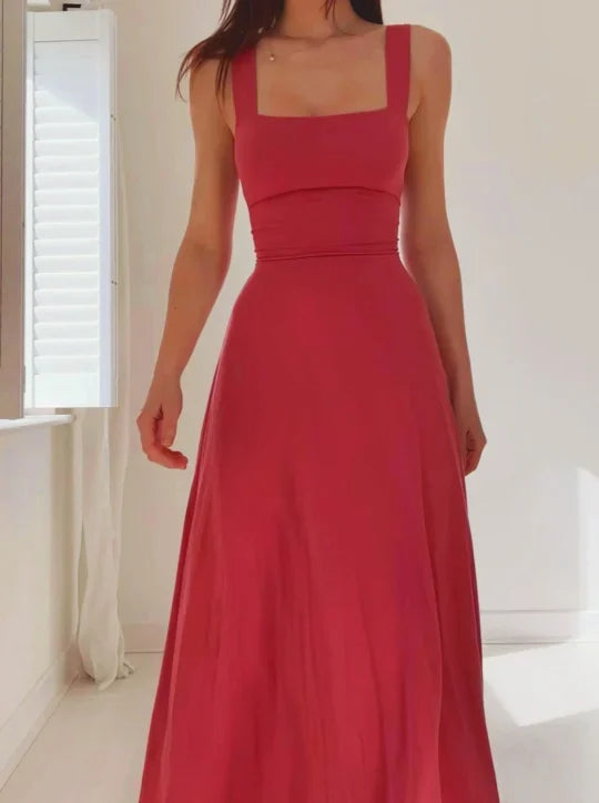 WW | Elegante Rückenfreie Maxi Kleid