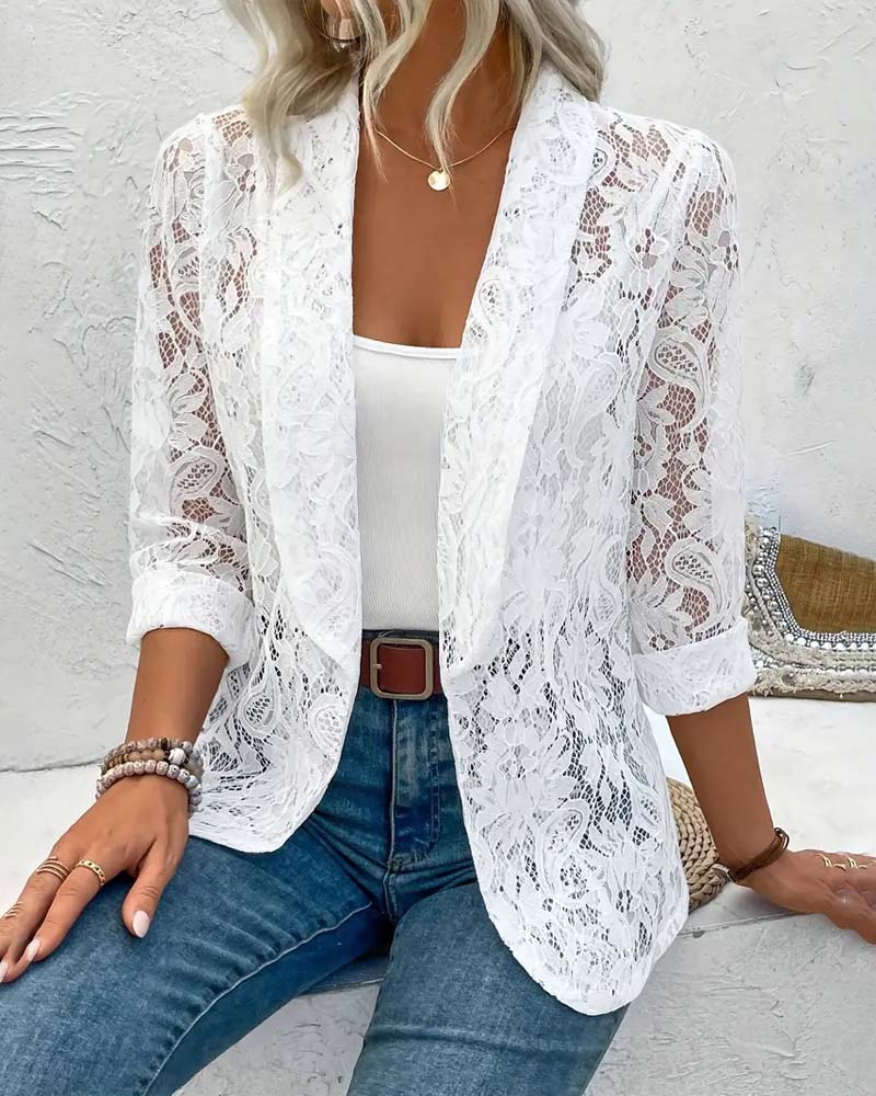 WW | Eleganter Blazer mit Spitze