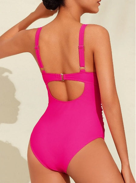 WW | Badeanzug mit eleganten Details und offenem Rücken