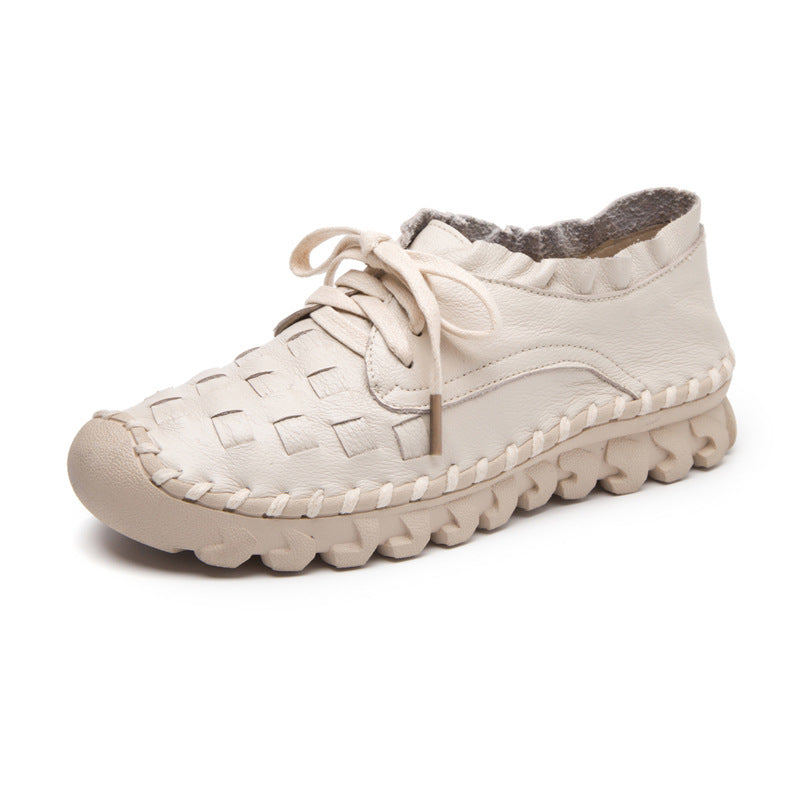 WW | Retro Künstlerisch Echtes Leder Damen Schuhe