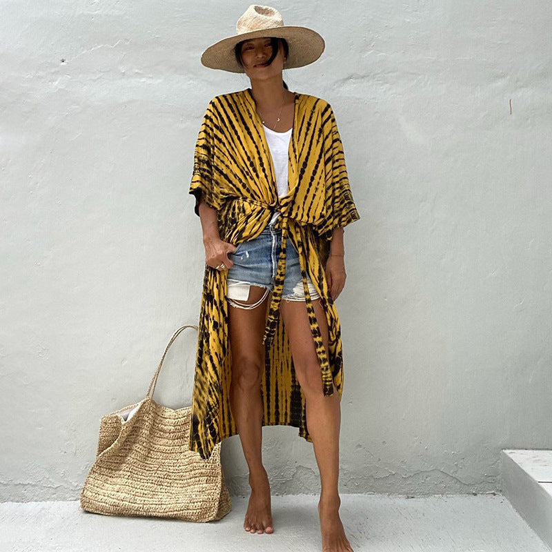 WW | Glamouröse Sonnenschutz Resort Strandkleid Cover Up