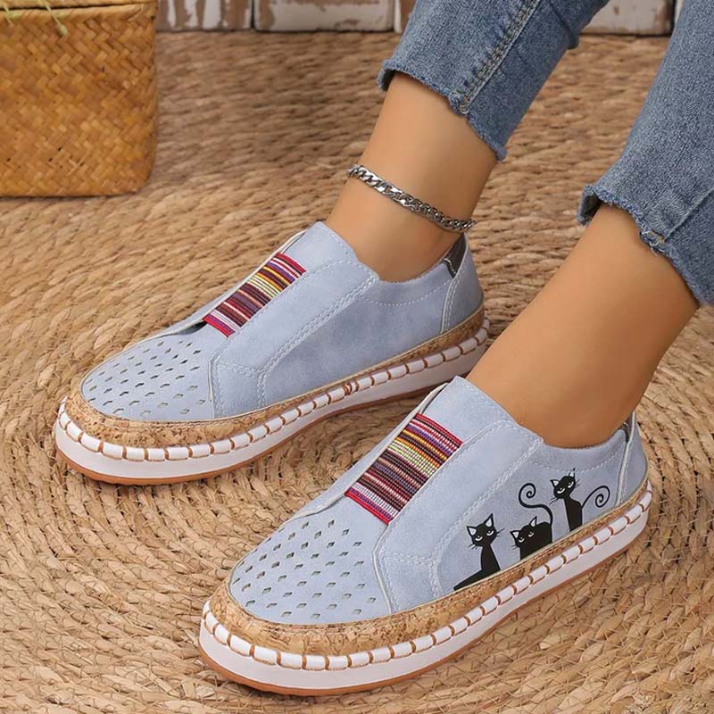 WW | Lässige Katzenmuster Schuhe