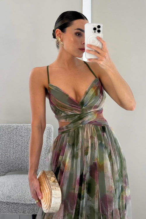 WW | Enchant My Love Print Maxi Kleid