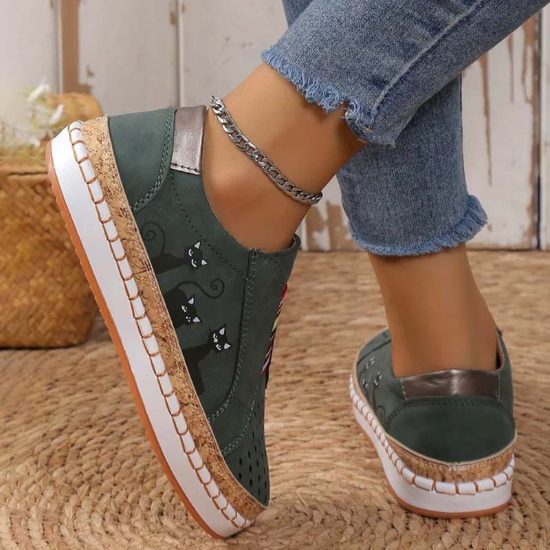 WW | Lässige Katzenmuster Schuhe