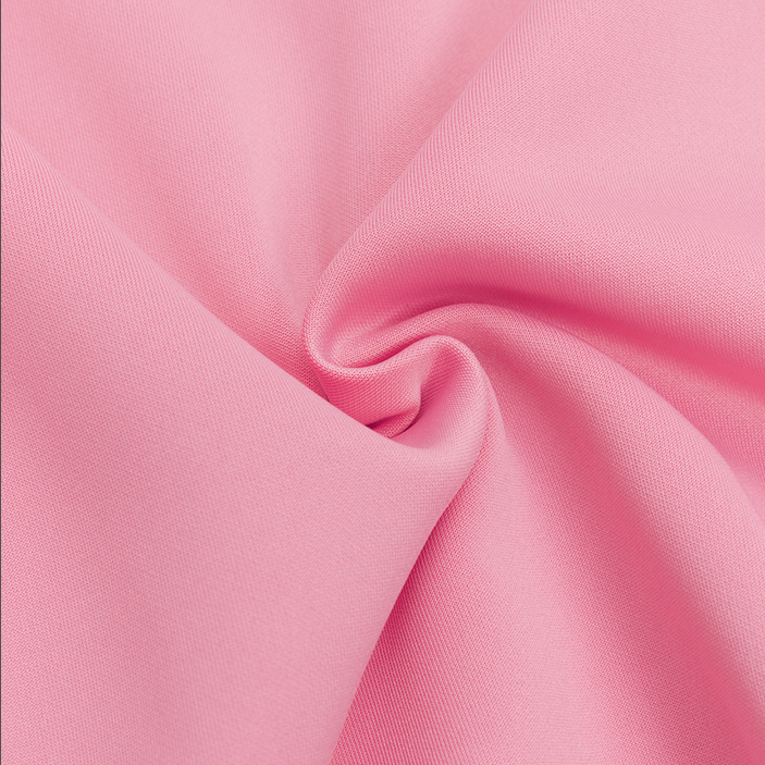Asymmetrisches, figurbetontes Midikleid mit Rüschenkragen | Rosa