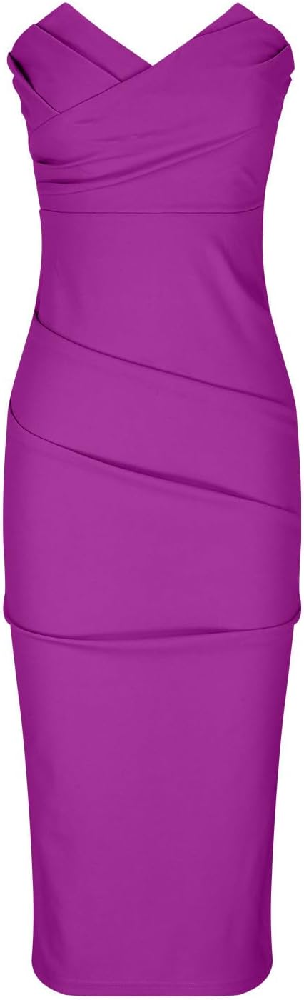 Magner™ – Trägerloses Midi Partykleid mit Rückenschlitz, Elegantes Cocktailkleid für Abend & Events