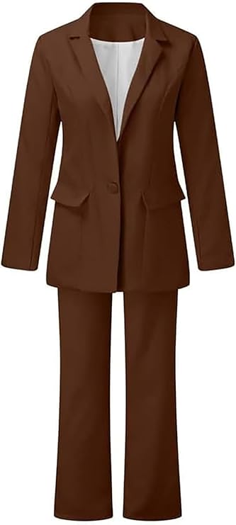 WW Damenanzug – Stilvoller Zweiteiler mit Blazer & langer Hose, Eleganter Hosenanzug für Business, Abend & Events