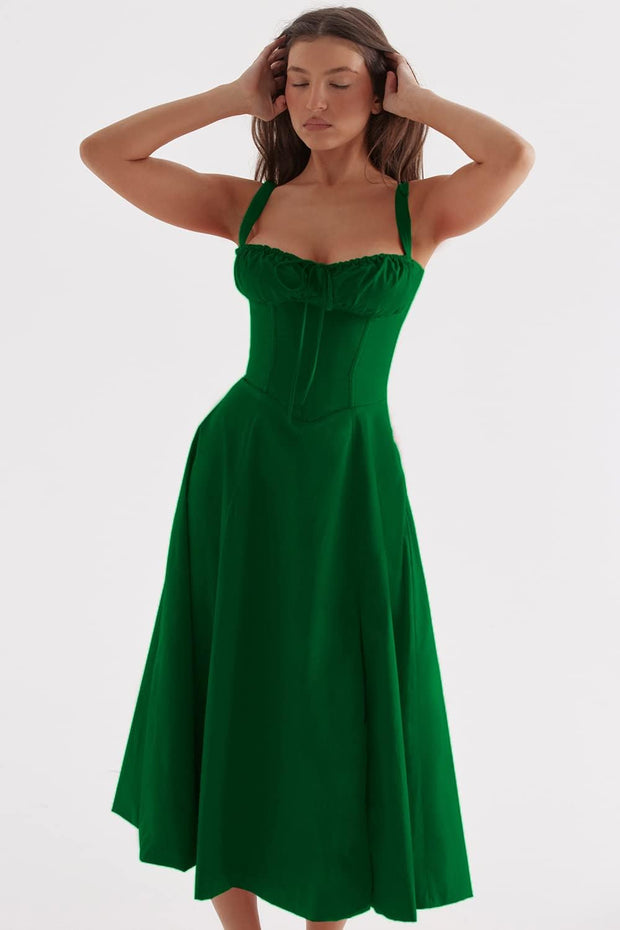 WW - Midikleid mit tailliertem Oberteil und ausgestelltem Rock | Minikleid mit Spaghettiträgern
