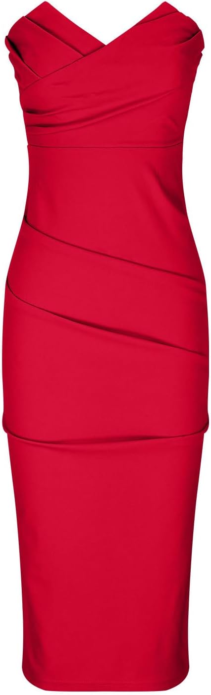Magner™ – Trägerloses Midi Partykleid mit Rückenschlitz, Elegantes Cocktailkleid für Abend & Events