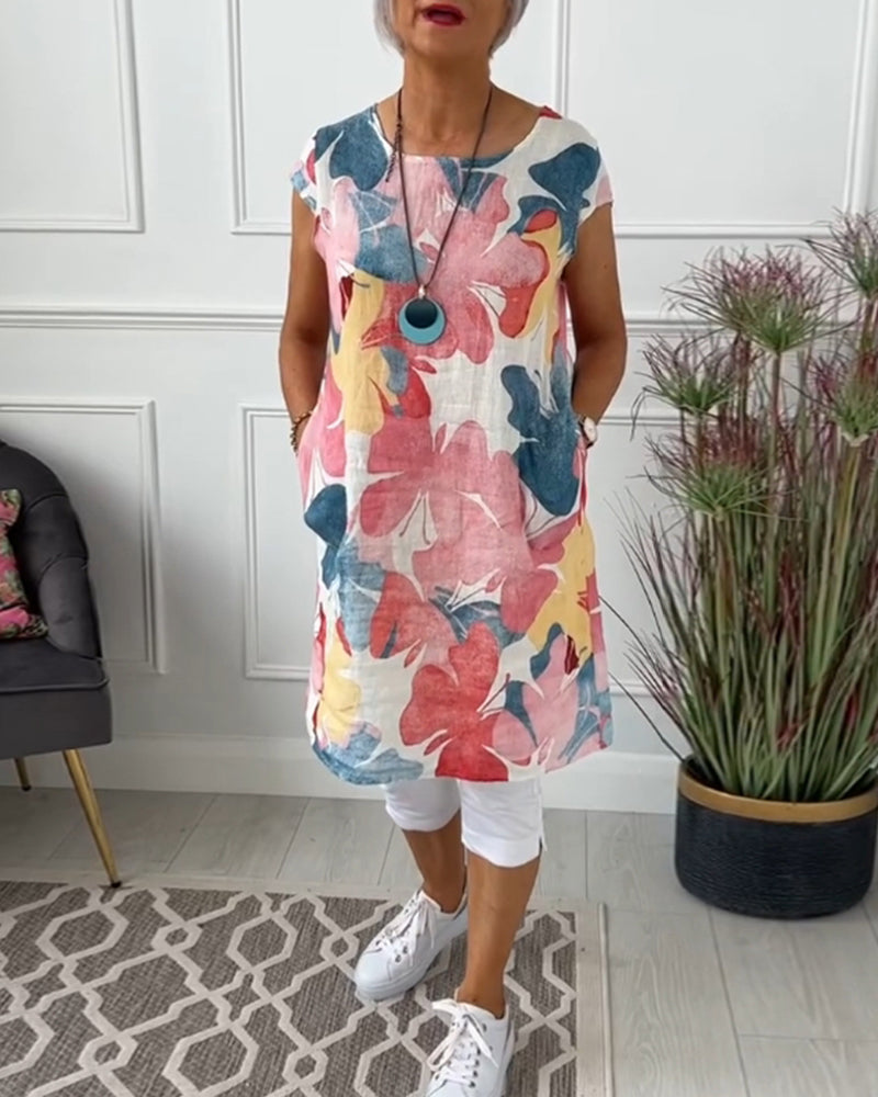 WW | Lässiges Longtop mit Farbenfrohem Blumenprint