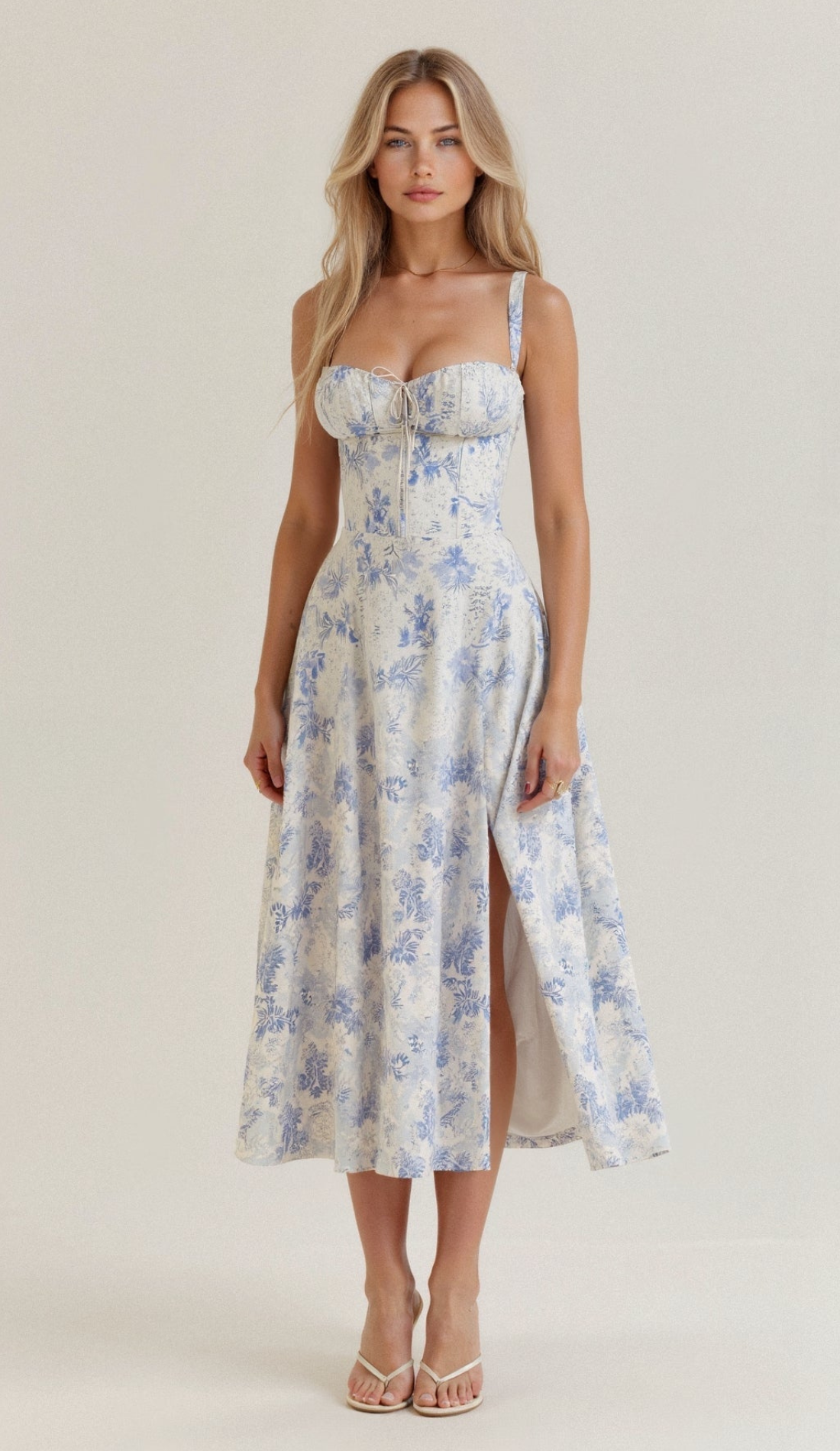 WW | Blumen Kleid für Frauen Midi
