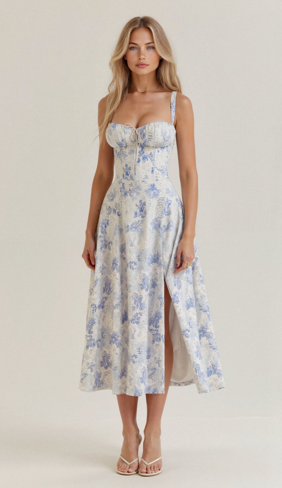 WW | Blumen Kleid für Frauen Midi