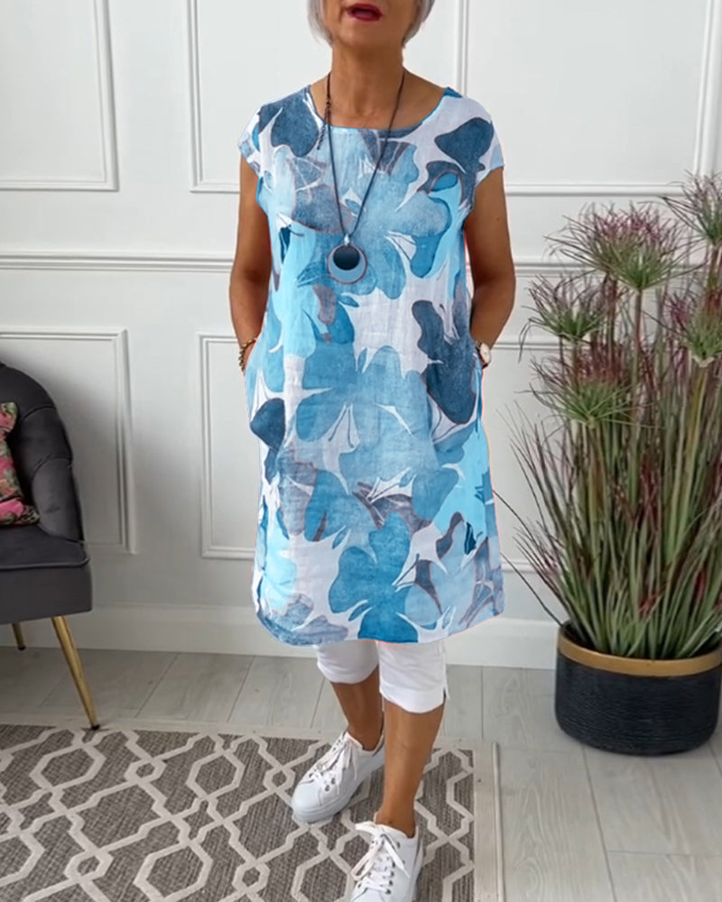WW | Lässiges Longtop mit Farbenfrohem Blumenprint