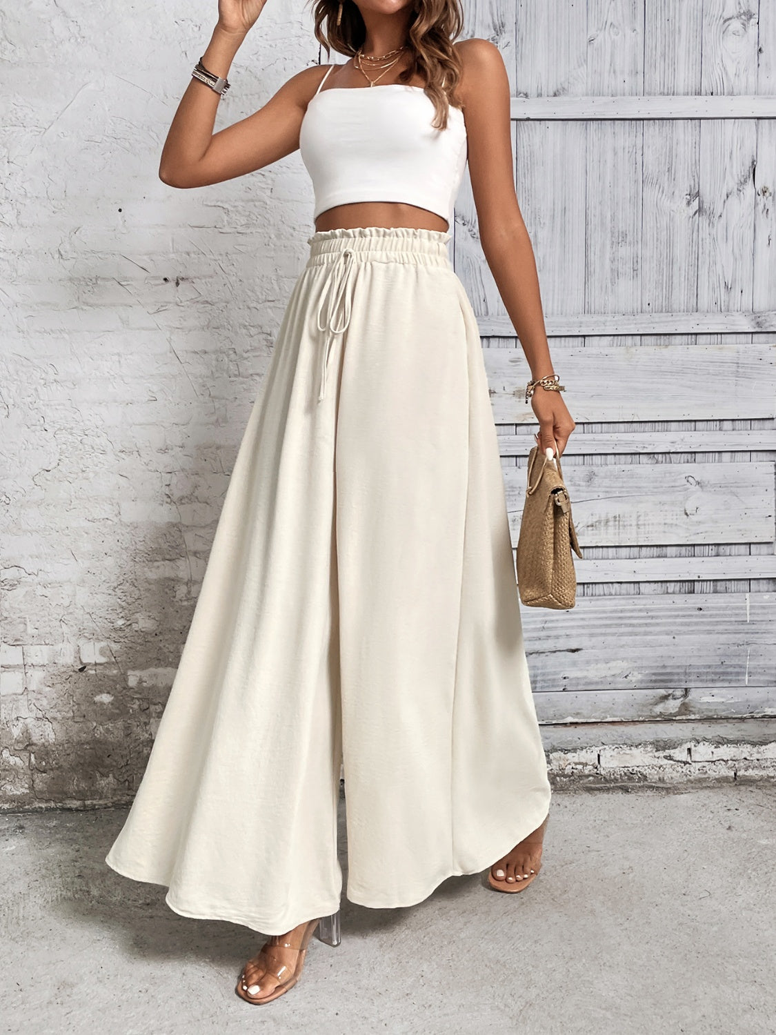 WW | Ärmelloses Pailletten Rundhals Mini Kleid