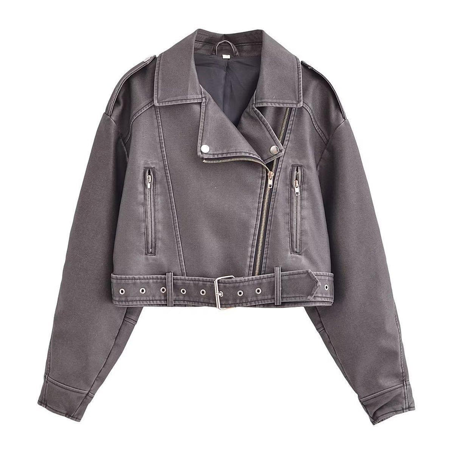 WW | Waschbare, Farbverlaufende Lederjacke Für Damen*