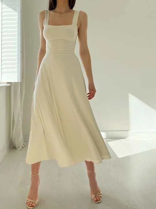 WW | Elegante Rückenfreie Maxi Kleid