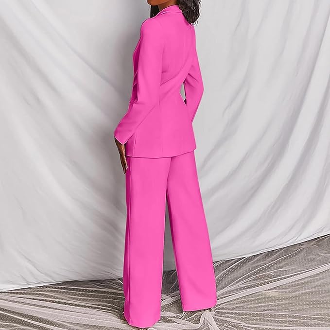 WW Damenanzug – Stilvoller Zweiteiler mit Blazer & langer Hose, Eleganter Hosenanzug für Business, Abend & Events