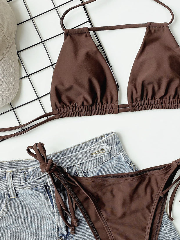 WW | Strapless Ruched Bikini Set